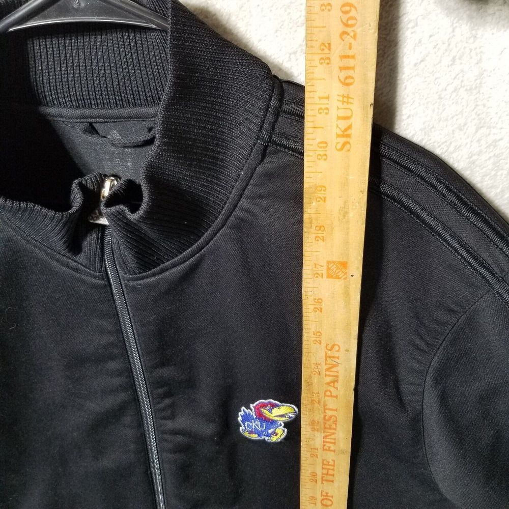 Adidas Track Jacket Men XXL Black On Black Full Zip Kentucky University SEE MEAS - Picture 12 of 16